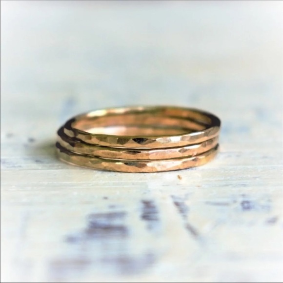 single dainty 14k gold filled stacking ring - Picture 3 of 5